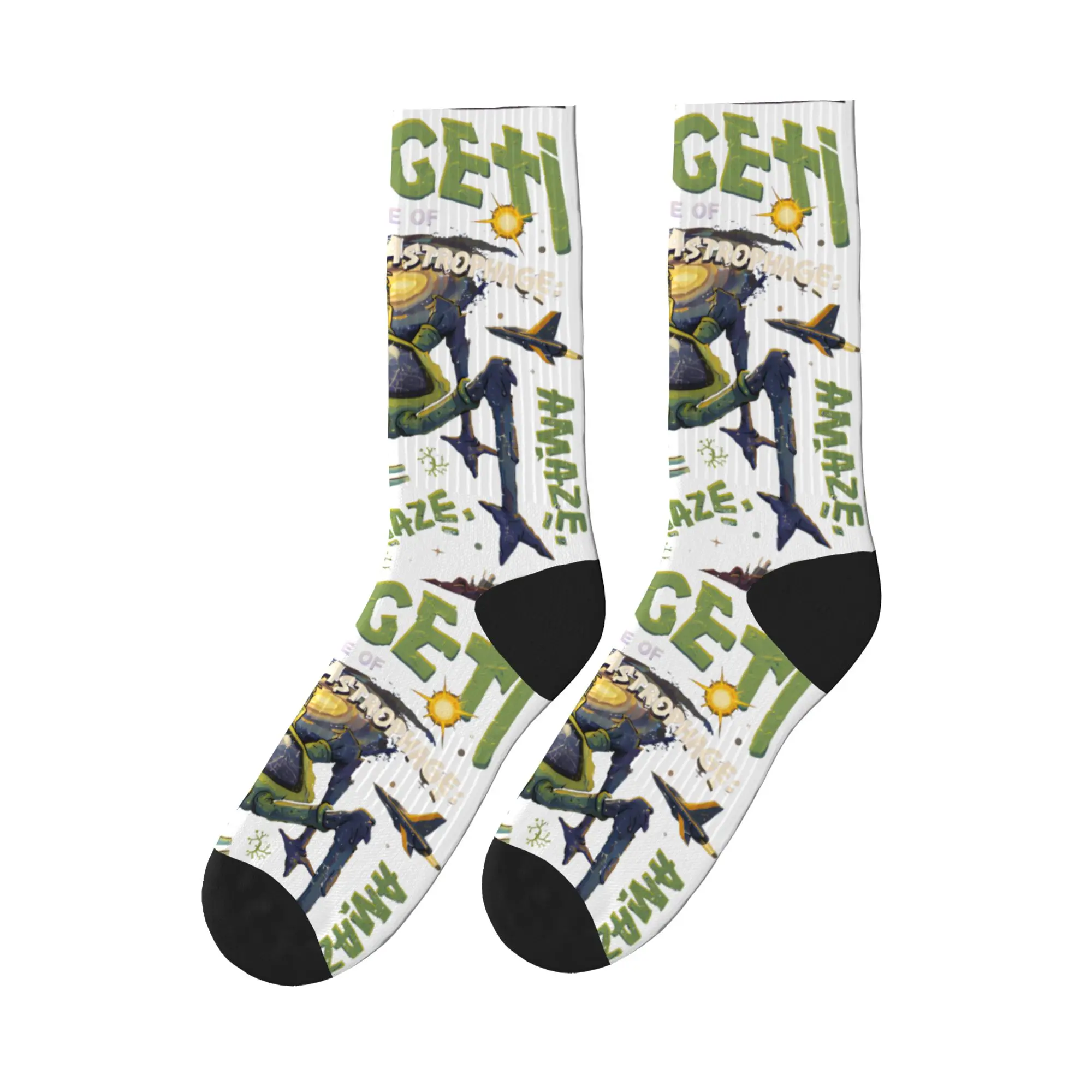 Project Hail Mary Jazz Hands Rocky Amaze Stockings Men Socks Soft Breathable Trendy Socks Winter Outdoor Non Slip Design Socks