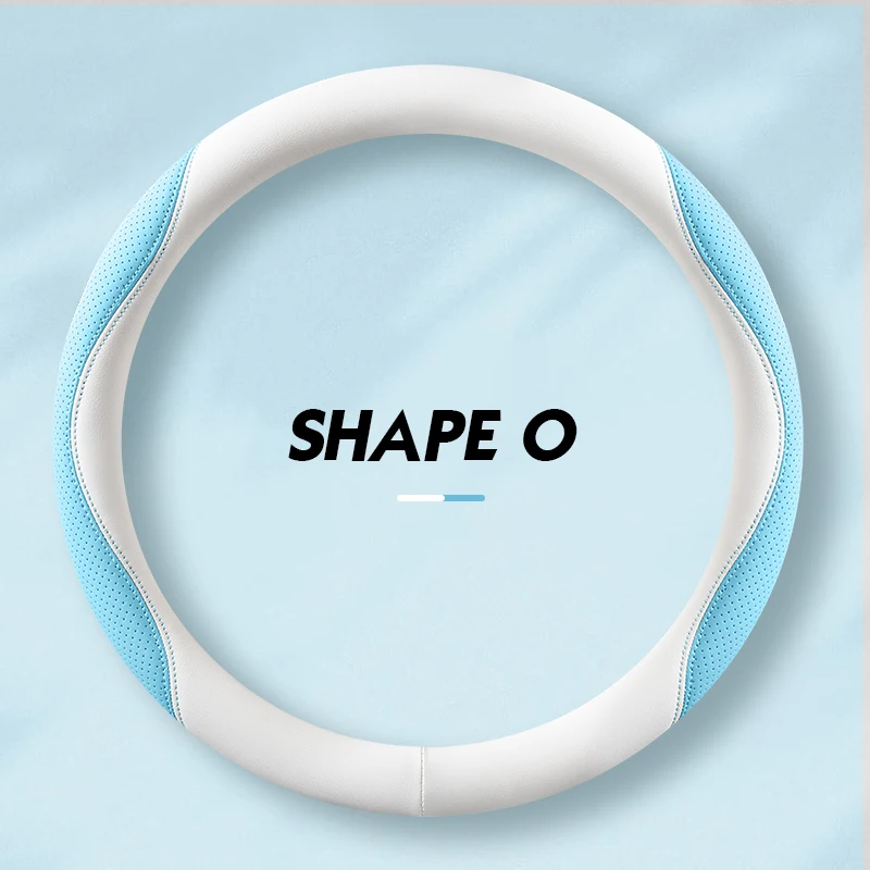 

Двухцветная простеганная противоскользящая накладка на руль автомобиля, универсальная, для руля O-образной формы, 38 см, доступна в нескольких цветах.