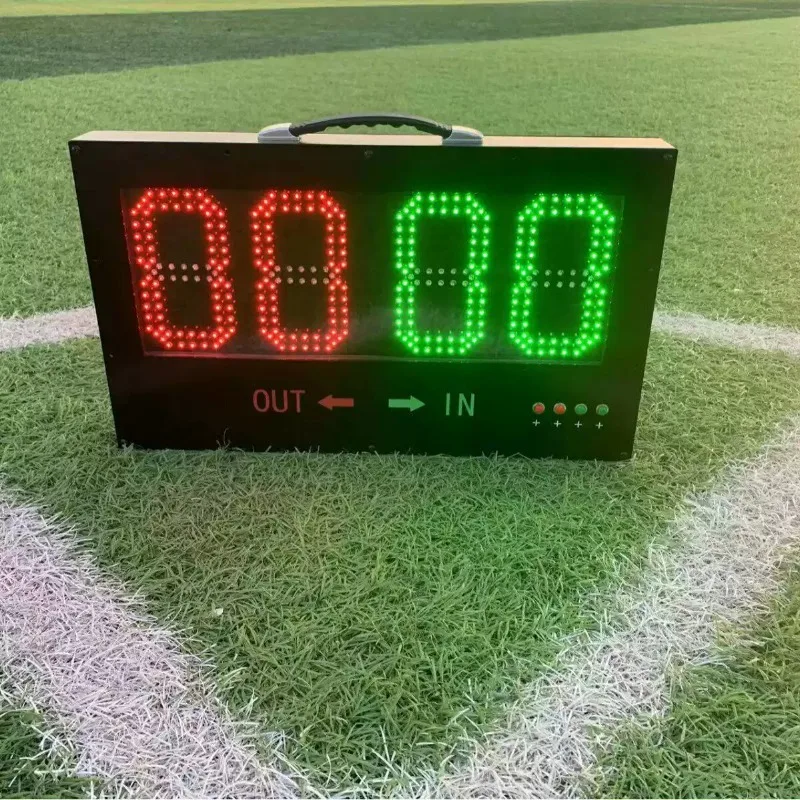 1pcs teammate number red and yellow display wireless electronic screen, plug-in model for football field 510*300*55mm