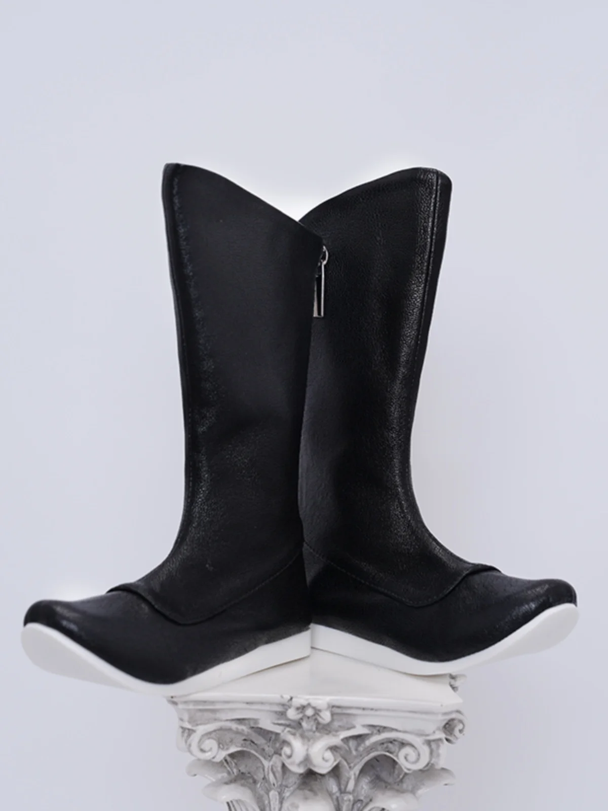1/3 Doll's Shoes for 72/75cm Bjd Doll Ancient Style Upturned Boots Leather Faced Knight Boots Dress Up Doll Accessories, No Doll