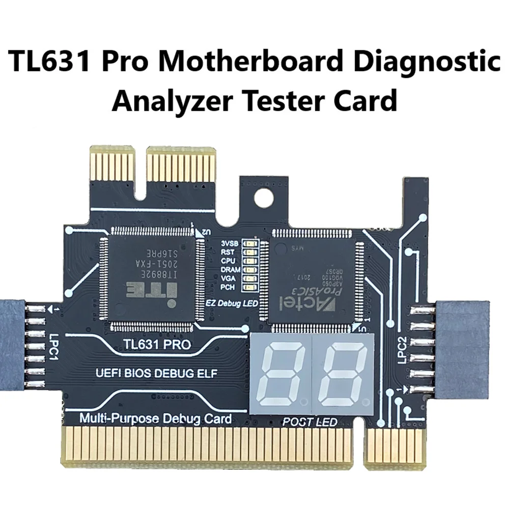 

TL631 Pro Многофункциональный настольный ноутбук LPC-DEBUG Почтовая карта PCI PCI-E Mini PCI-E Тестер диагностического анализатора материнской платы, A