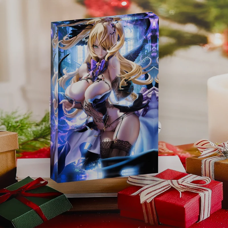 

Genshin Impact Decor Fischl Fan Art Acrylic Block Waifu Collectible Keepsake Otaku Bedroom Decor for Gamers Anime Shelf Sitter