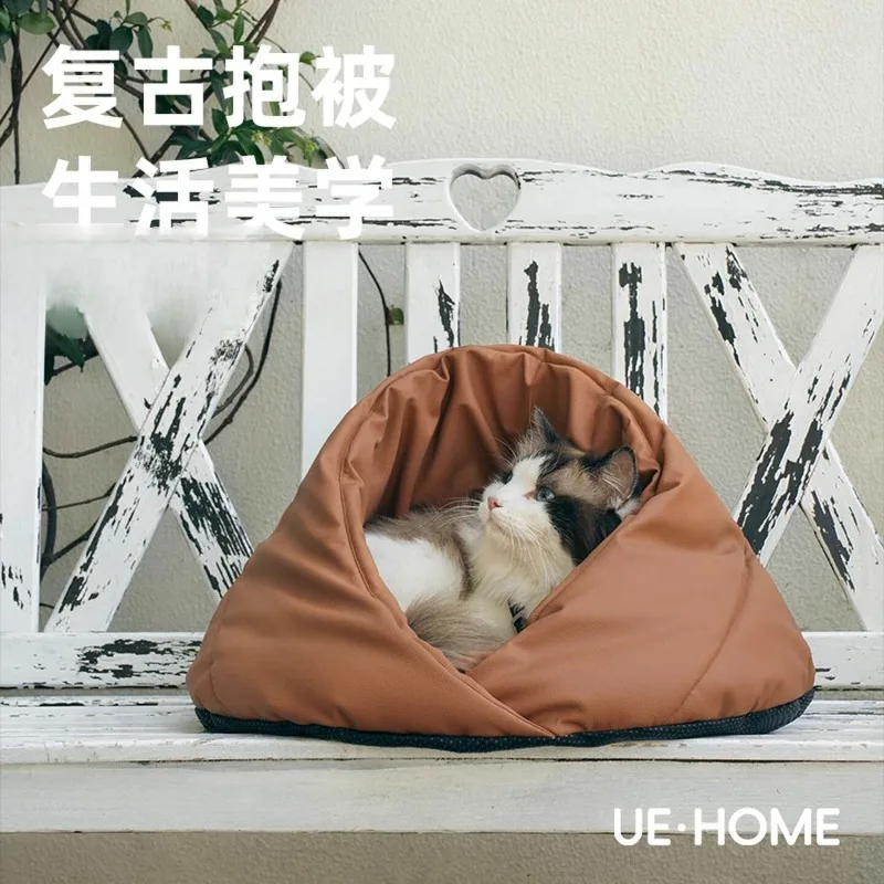 

Кошачье гнездо безопасности глубокий сон гнездо для домашних животных четыре сезона универсальный полузакрытый корпус