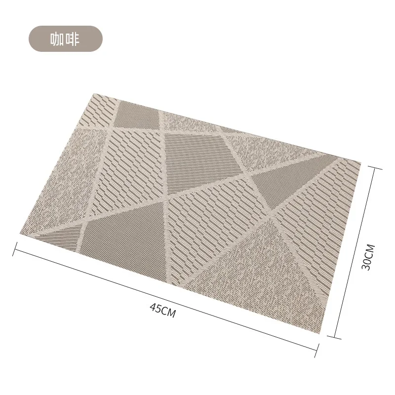 Europe Style Table Placemat Waterproof Decoration Mat Heat-Resistant Table Mat Bowl Dishes Coaster Tableware Mat for Table Black