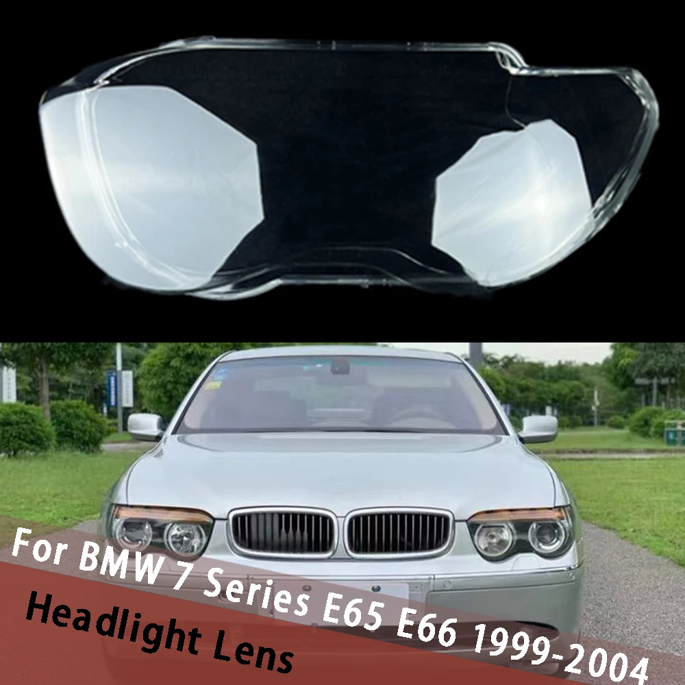

For BMW 7 Series E65 E66 1999-2004 Front Headlamp Cover Transparent Lamp Shade Headlight Shell Plexiglass Replace Lampshade