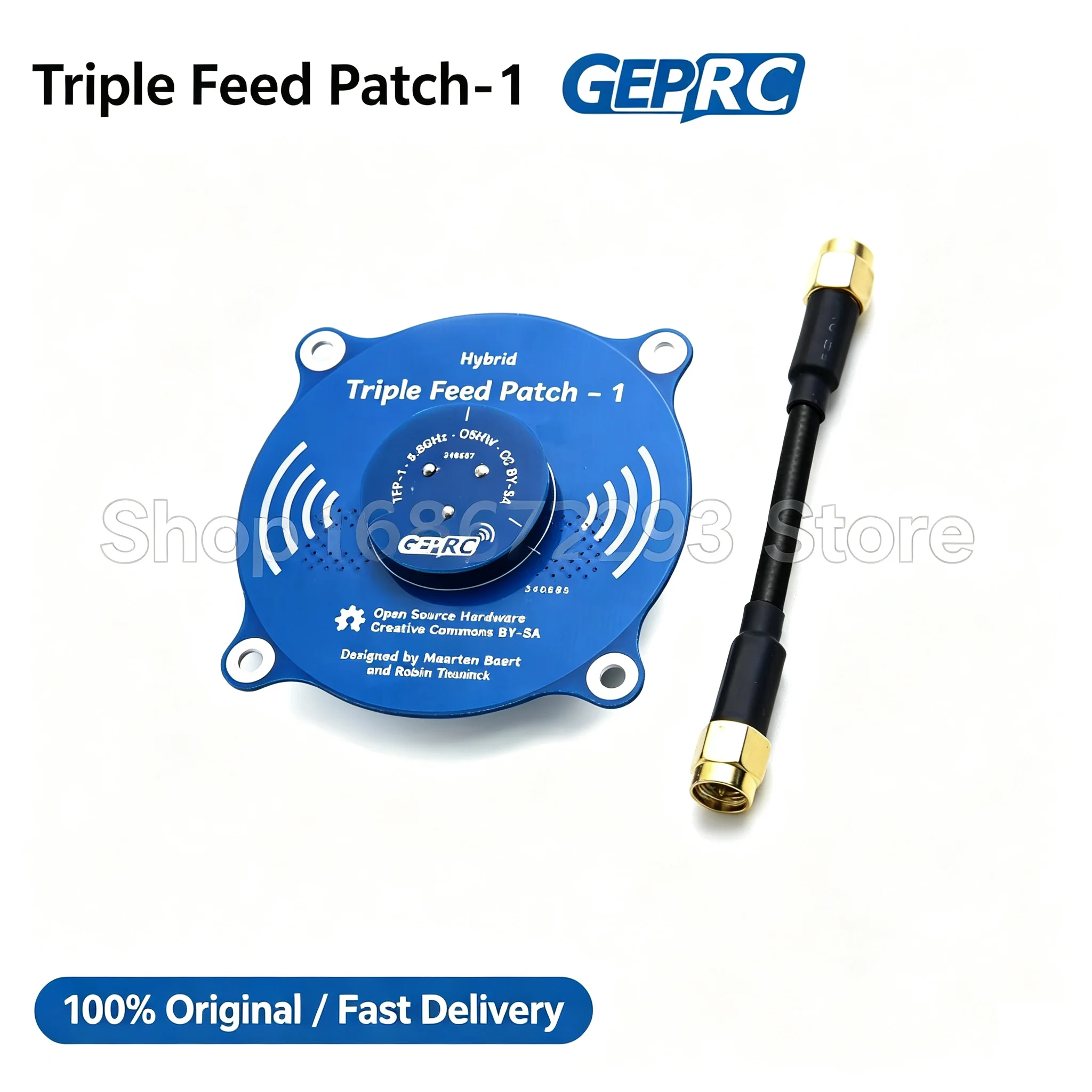 FPV  DIY EPRC Triple Feed Patch-1 5.8G 9.4DBI Circular Polarized FPV Antenna