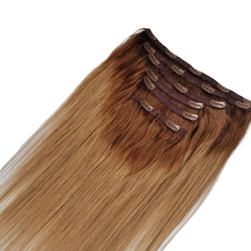 

Real clip hair extension, hair curtain hair piece, one-piece clip hair