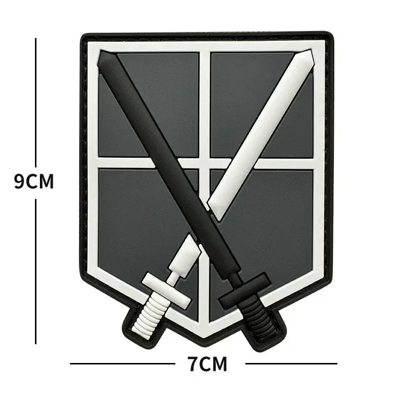Attack on Titan Eren Jaeger armband decoration high-value creative personality PVC velcro clothes decoration medal wash-free - view 2