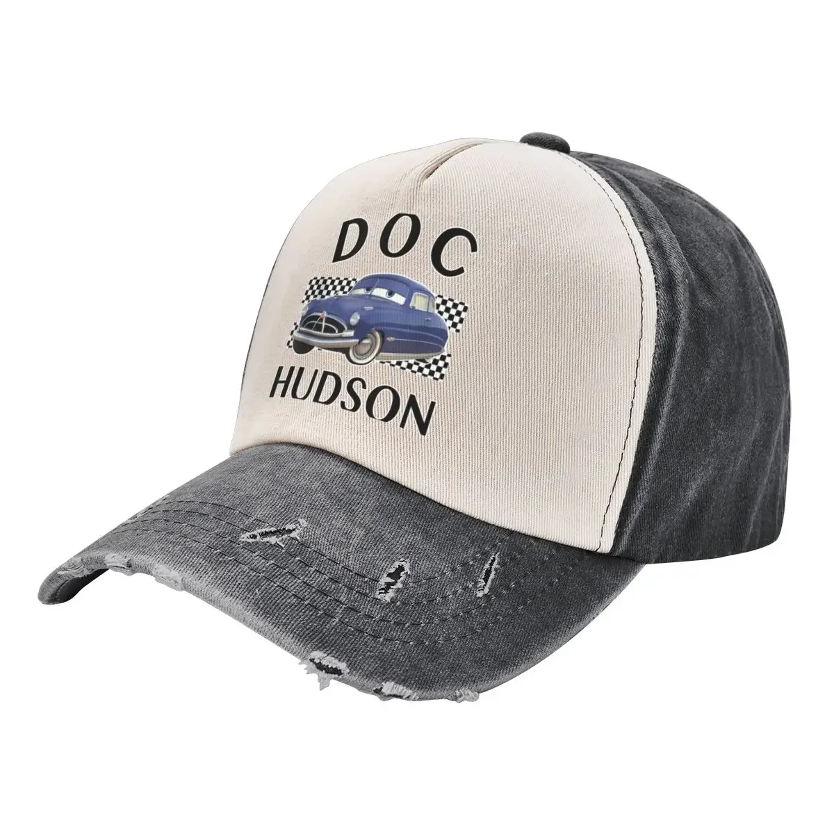 Cars Doc Hudson Finish Baseball Cap Military Cap Man black |-F-| beach hat Boy Women's