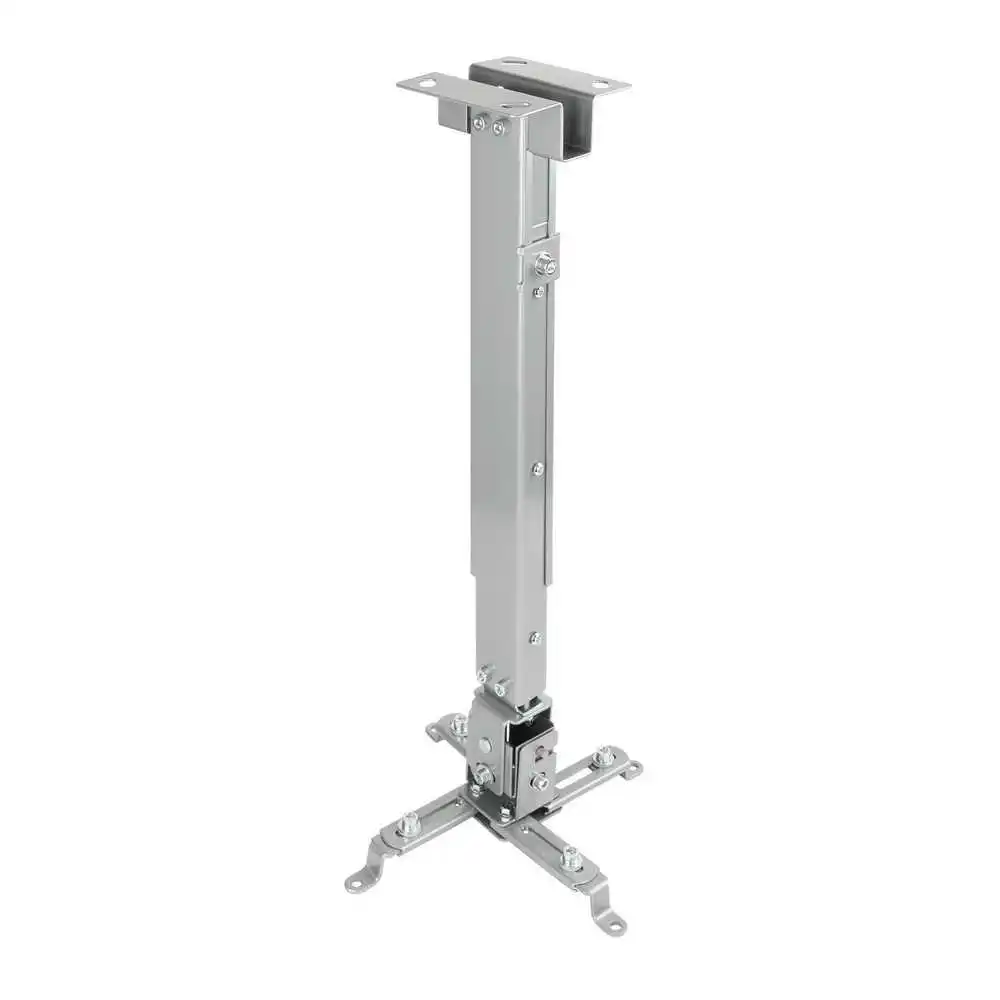 Inclined Ceiling Mount for Projector up to 20 Kg Adjustable between 130mm and 650mm Silver Color