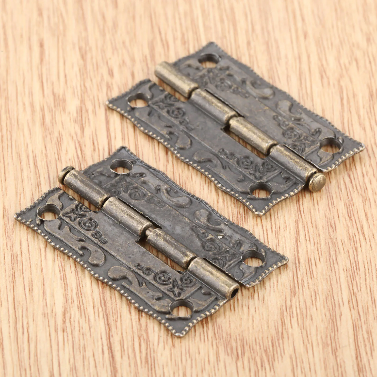 2Pcs Suitcase Cabinet Hinge 36*23mm 1Pc Antique Bronze Jewelry Wooden Box Latch Hasp 51x43mm Clasp Vintage Hardware - Image 4
