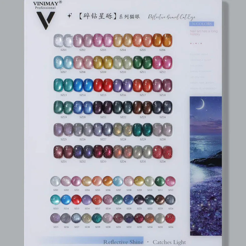 VINIMAY Glitter Cat's Eye Gel Nail Polish Set Nail UV Gel Varnish Soak Off Gelpolish LED Gel Varnish Nail Art For Nail Salon
