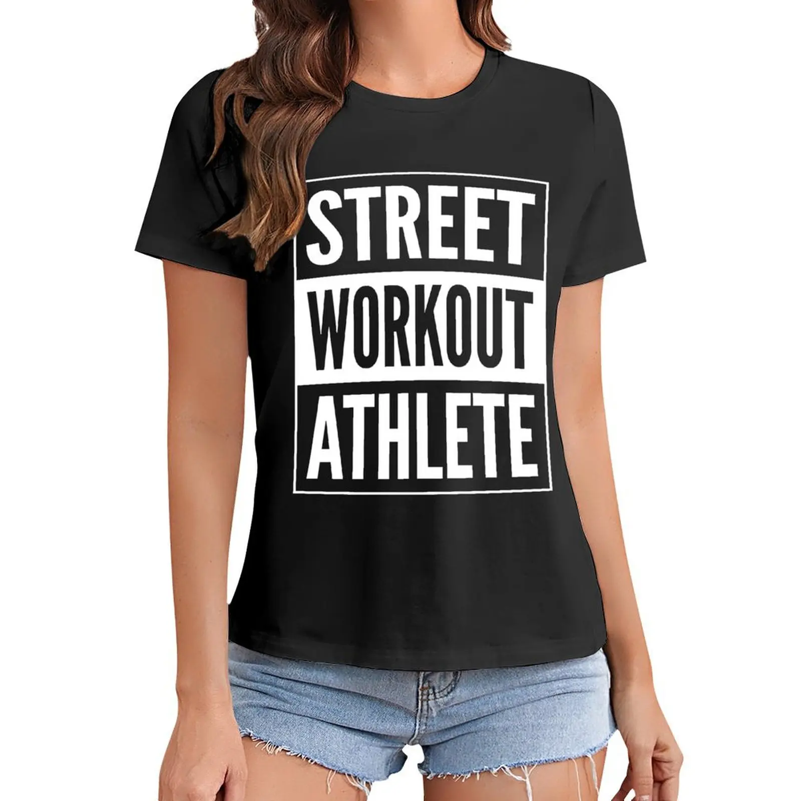 

Street Workout Athlete - White Design for Calisthenics People T-Shirt tops blacks black t shirts for Women