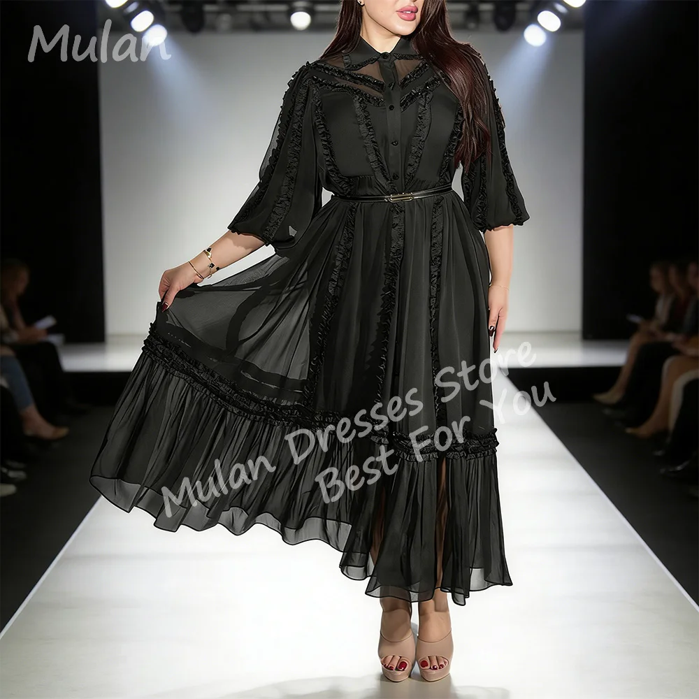 

Customized Elegant Long Black Evening Dresses for Women Ankle-Length A-Line Special Events Prom Party Wedding Dress 2026