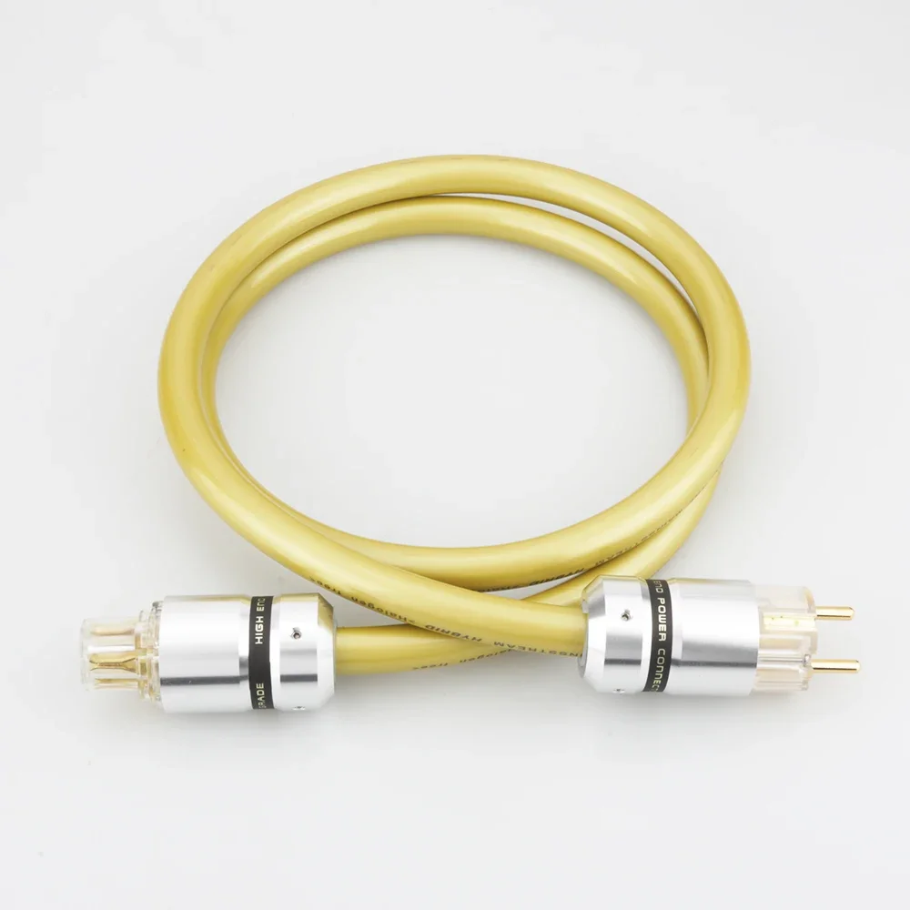 VDH M.C o halogênio híbrido malstream livre HiFi Schuko Cabo de alimentação de alumínio Schuko Plug Cord Linha de alimentação CD AMP