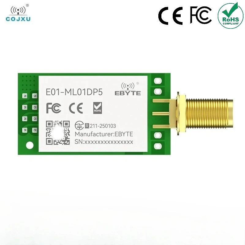 nRF24L01P RF Wireless Module 2.4GHz IoT cojxu E01-ML01DP5 Nordic nRF24L01 PA LNA 20dBm100mW DIP 2.5km 2.4G Transceiver Module