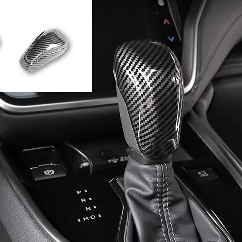 ABS Carbon Fiber Style Car Gear Cover Trim Accessories For Subaru Forester 2019 2020 2021 2022 2023 2024 XV 2018 2019 2020 2021