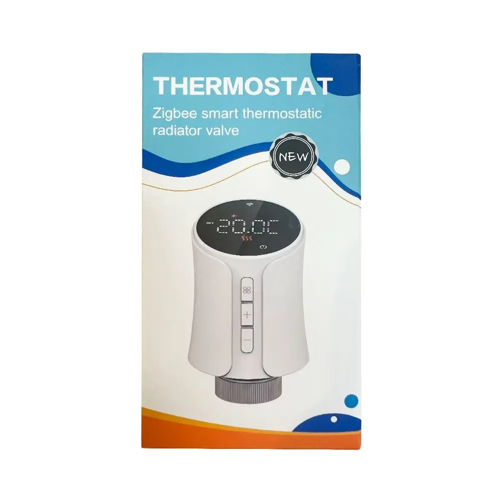 Zigbee Thermostatic Radiator Valve Large Screen ZB Smart Temperature Control for Home Use Works  Smart Valve Thermostat