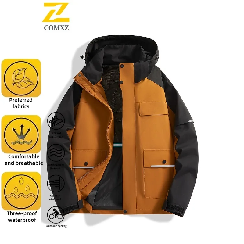 

Spring Autumn Mountain Style Waterproof Windbreaker Jacket Couple Plus Size Outdoor Hiking Coat Breathable Lightweight Trekking