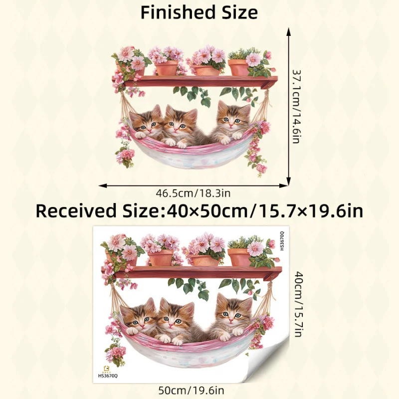 رسمت زهرة النبات بوعاء القط أرجوحة دراسة غرفة نوم غرفة الأطفال ديكور الجدار ملصق ذاتية اللصق القابلة للإزالة