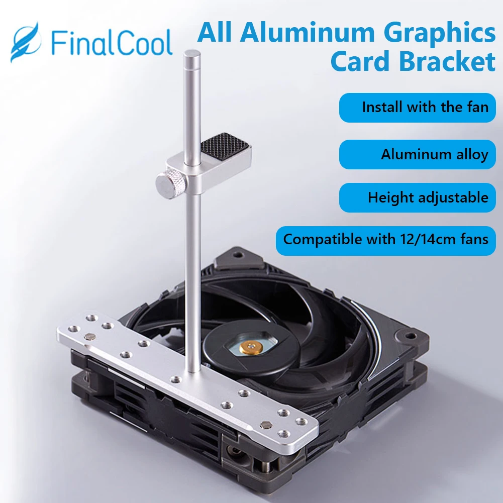 อลูมิเนียมกราฟิกกระเป๋าเก็บบัตรแจ็คฐานยึดแจ็คเดสก์ท็อป Casing PC การ์ดผู้ถือ Bracket Cooling สำหรับ12/14ซม.