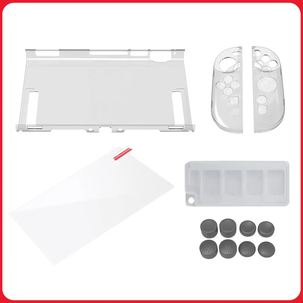 

Storage Bag with Tempered Glass Clear Case & Grip Cover Travel Carrying Bag Accessories Set for Switch2