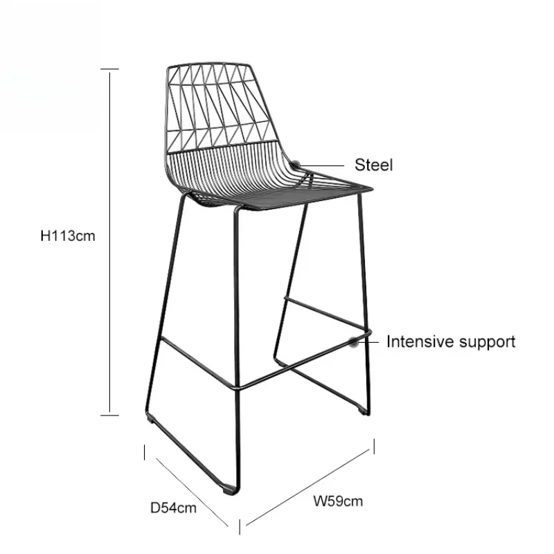 Muebles industriales, sillas de hierro, taburetes de bar de metal de colores, taburetes de bar retro, sillas de bar