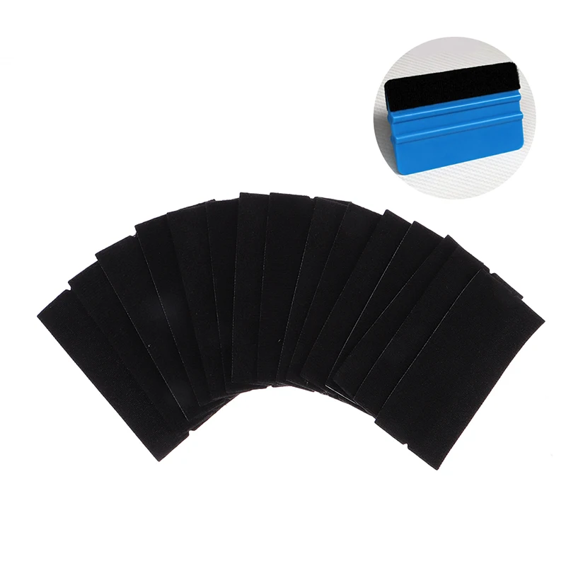 15Pcs Felt Cloth for Vinyl Film Scraper Car Wrap Fabric Felt Cloth for Carbon Fiber Hard Card Squeegee Window Tint Scraper