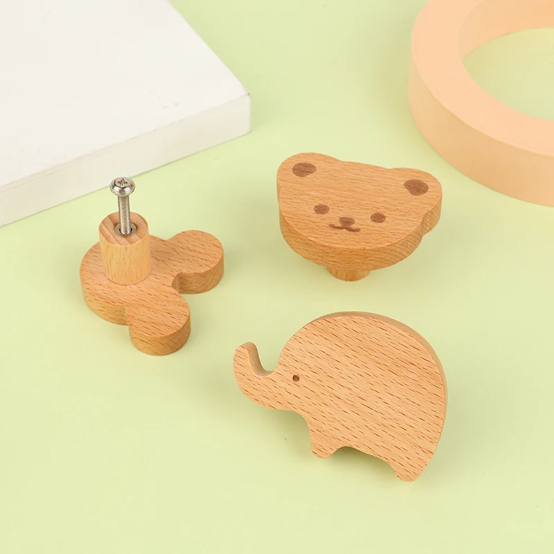 Cute Clouds Stars Wooden Furniture Handles For Cabinets Drawers Door Knobs Kitchen Cupboard Wardrobe Pulls