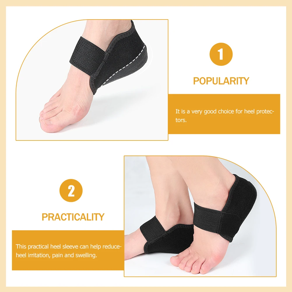 

Heel Protector Protective Pad Pain Relief Covers Breathable Pads Non-slip Sleeve Black Protectors Cushion Support