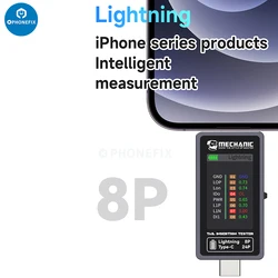 Mechanic T-824 No Disassembly Required Mobile Phone Tail Insertion Detector Digital Display Current Power Check Type-C Lightning