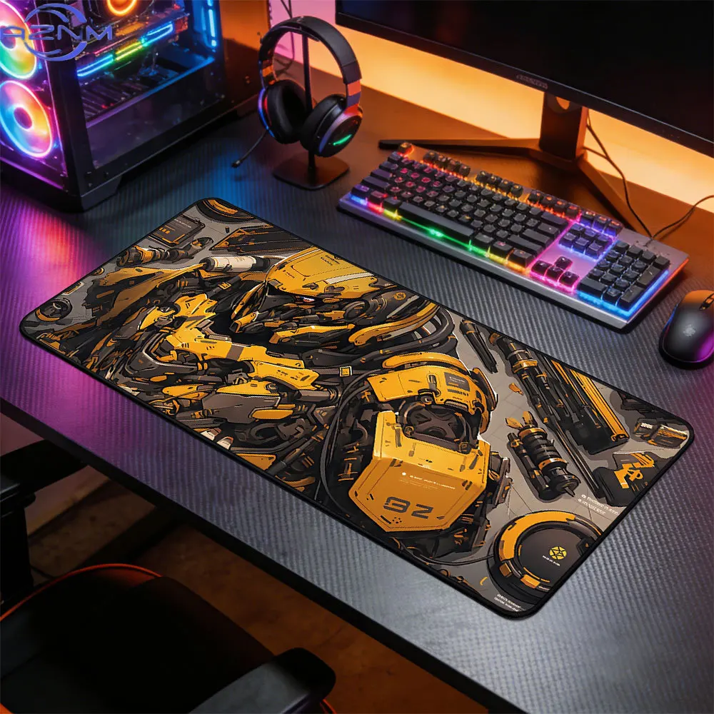 Gundam Mechanical Mouse Pad Non‑Slip Rubber for Gaming PC Notebook