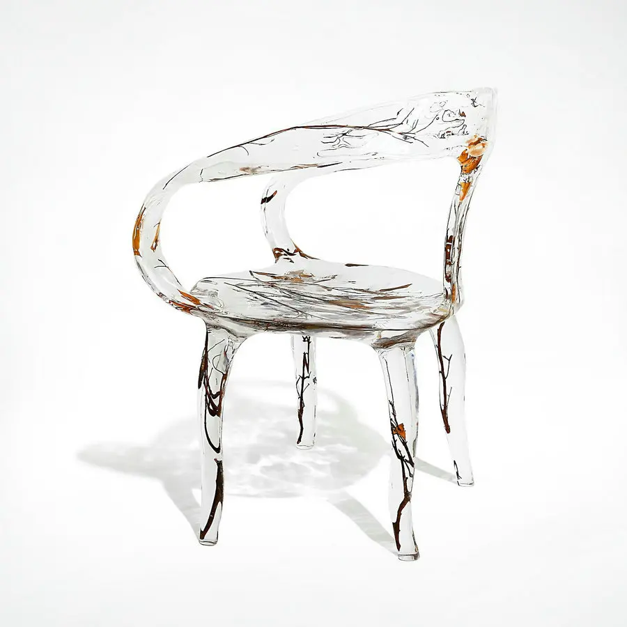 #Luxury Crystal Resin Transparent Crystal Armchair Tea Table Master Chair Stackable Commercial Furniture Dining Chair for Sale