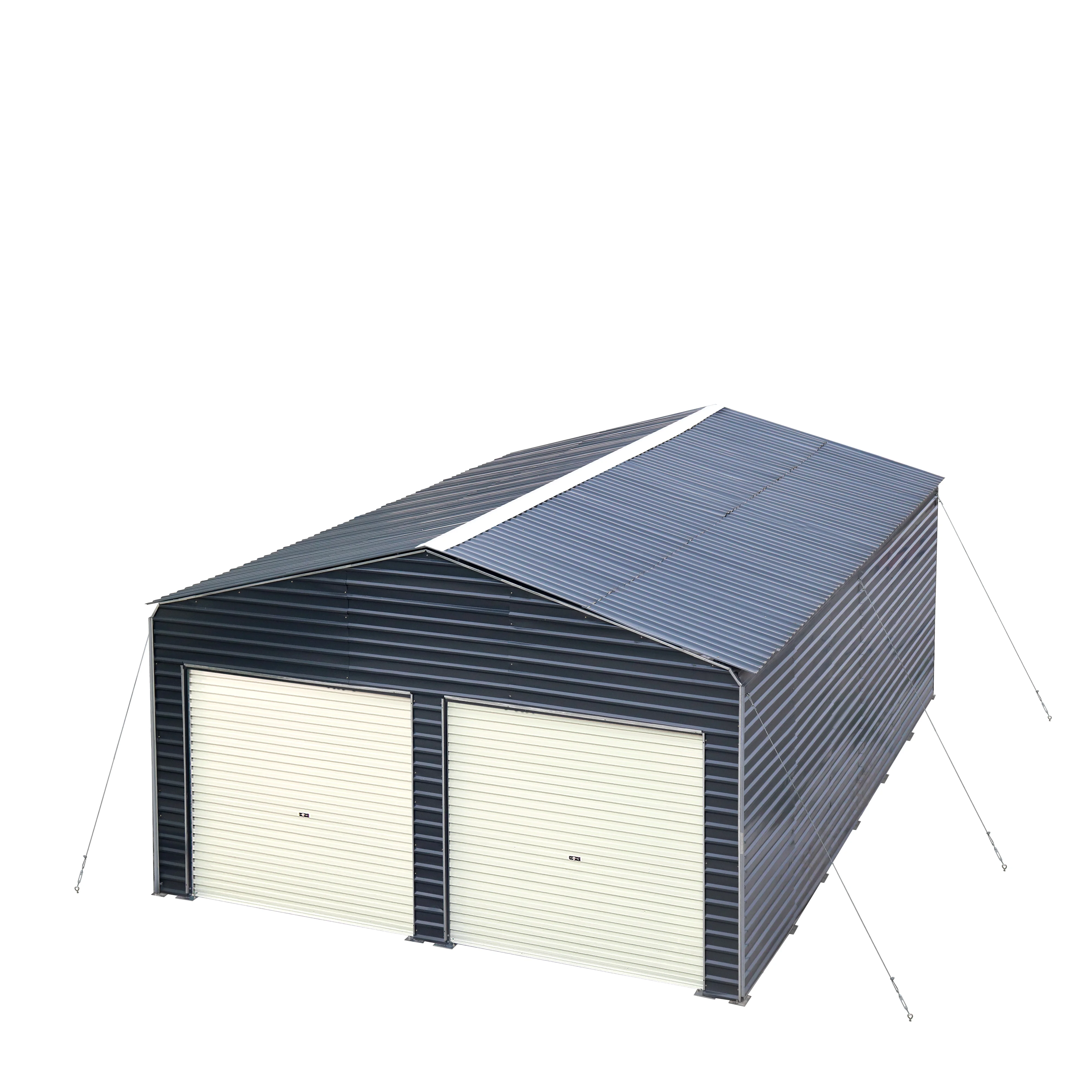 20x20x12ft Heavy Duty Galvanized Steel Metal Carport Canopy Garage With Waterproof Roof For Outdoor Vehicle Parking And Storage