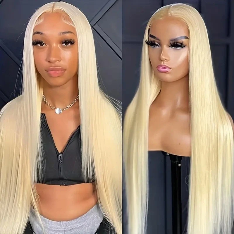 New fashionable brown long straight hair wig with front lace and middle parting