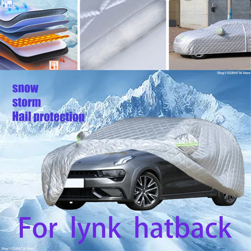 

For lynk hatback Outdoor Cotton Thickened Awning For Car Anti Hail Protection Snow Covers Sunshade Waterproof Dustproof