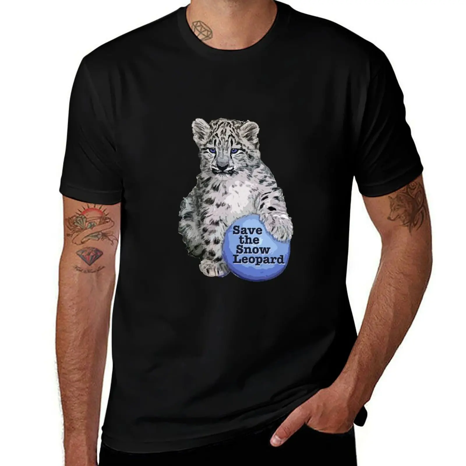 

Футболка Snow Leopard Day 2018, забавные футболки, хлопковая мужская футболка, хлопковая футболка высокого качества