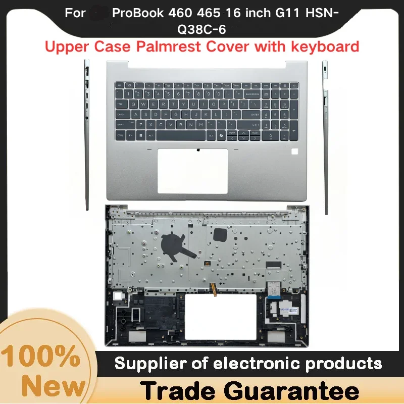 

Новинка для ProBook 460 G11 465 G11, 16-дюймовый HSN-Q38C-6 ZHAN 66 16 G7, верхний чехол для ноутбука, упор для рук, крышка с подсветкой клавиатуры