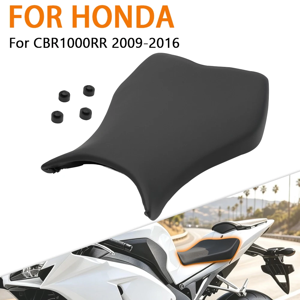 Motorcycle Front Rider Driver Seat Cushion Cover For Honda CBR1000RR 2009 2010 2011 2012 2013 2014 2015 2016 Black PU Leather