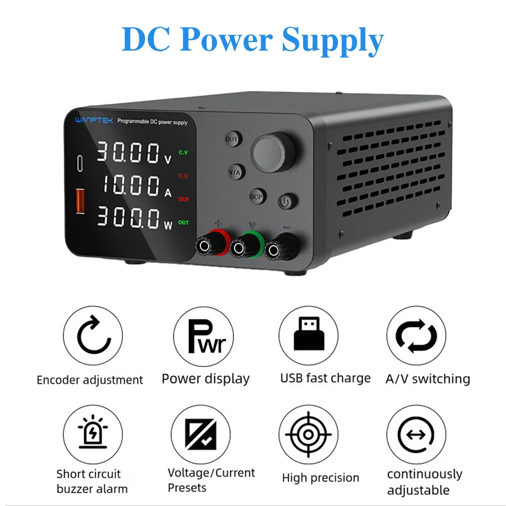 

DC Power Supply Switching Digital Laboratory Power Supply Unit 30V 10A 60V 5A 120V 3A Lab Bench Power Source Stabilized Voltage