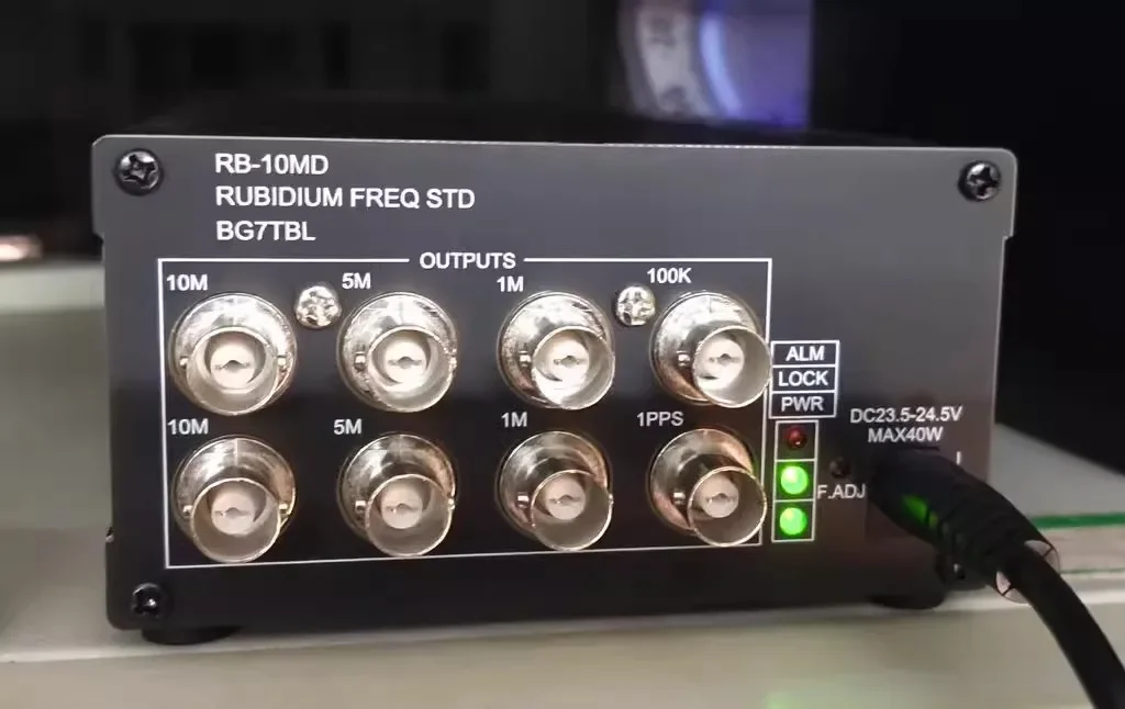 BG7TBL RB-10MD 10M/5M/1M/100K/1PPS 8-Channel Rubidium Frequency Standard High Precision Rubidium Clock 24V (Built-in LPRO/LPFRS)