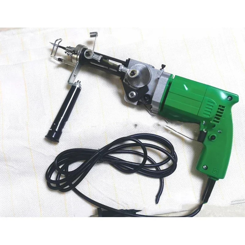 220V/110V/240W Portable Electric Carpet Tufting Machine Diy Velvet Plush Carpet Weaving Gun Cutting Pile Loop Pile Dual-Use Too