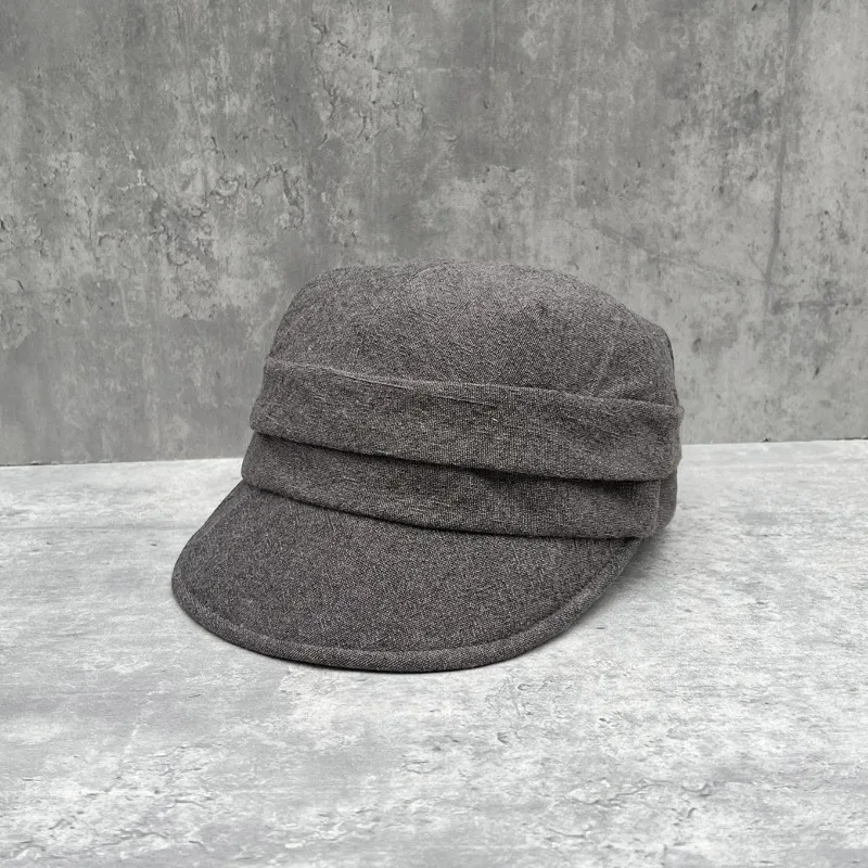 Women's Spring Summer Vintage Linen Newsboy Cap Wide Brim Structured Slim Painter Hat