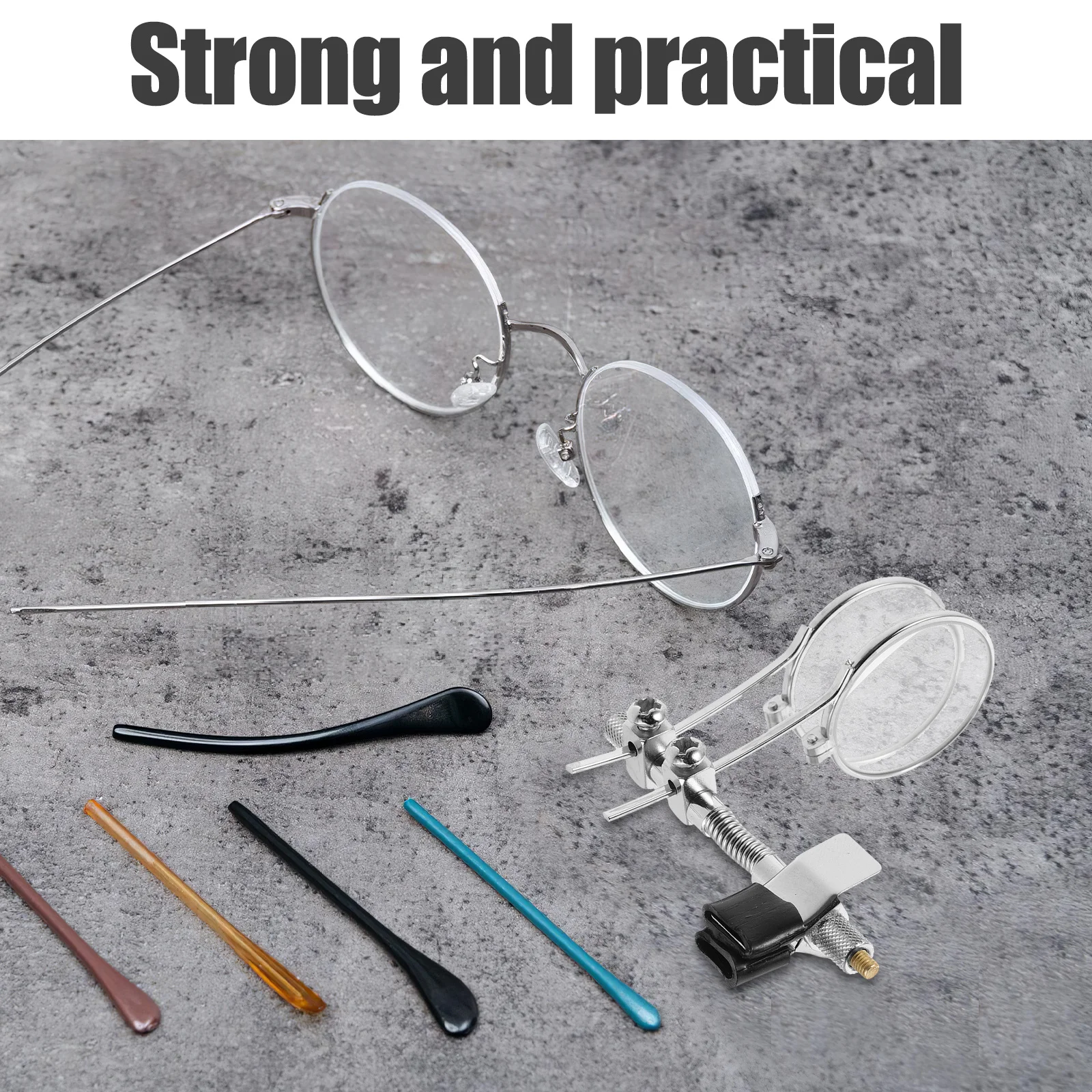 

Magnifying Glass Clip on Reading Glasses Hands Free Lens for Small Print with Strong 3.5x Power Light Weight Eye Wear Aid