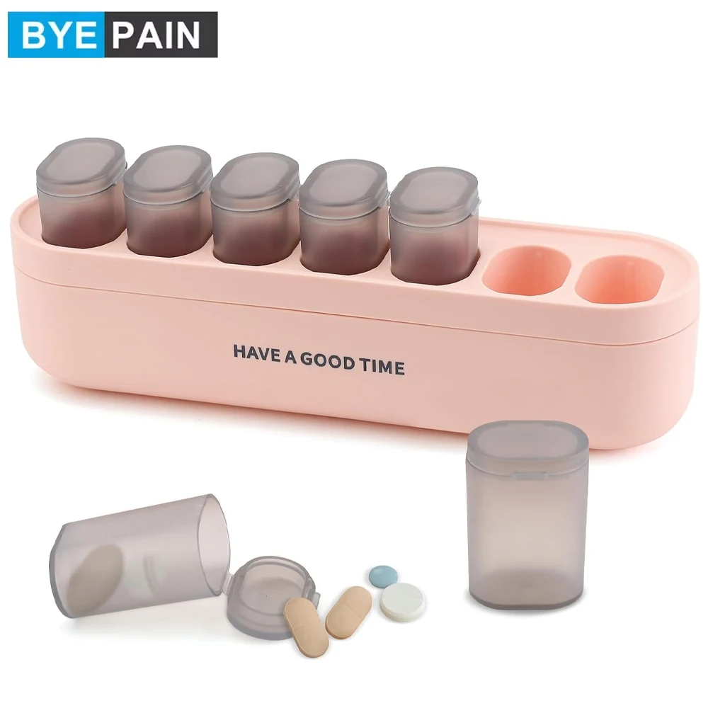 

1Pcs Weekly Pill Organizer, Travel Pill Box 7 Day Compartments Vitamin Holder, Daily Pill Container 7day Medicine Dispenser