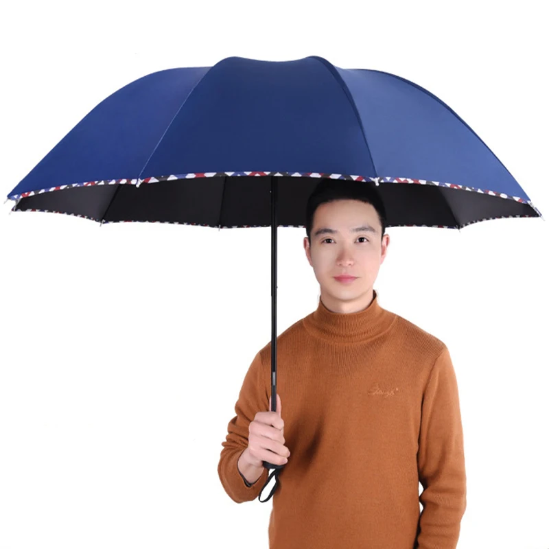 Foldable Umbrellas Adults Non-automatic 10 Ribs Sun Resistance Rainproof Umbrella Luxury Windproof Waterproof Rain Gear Parasol