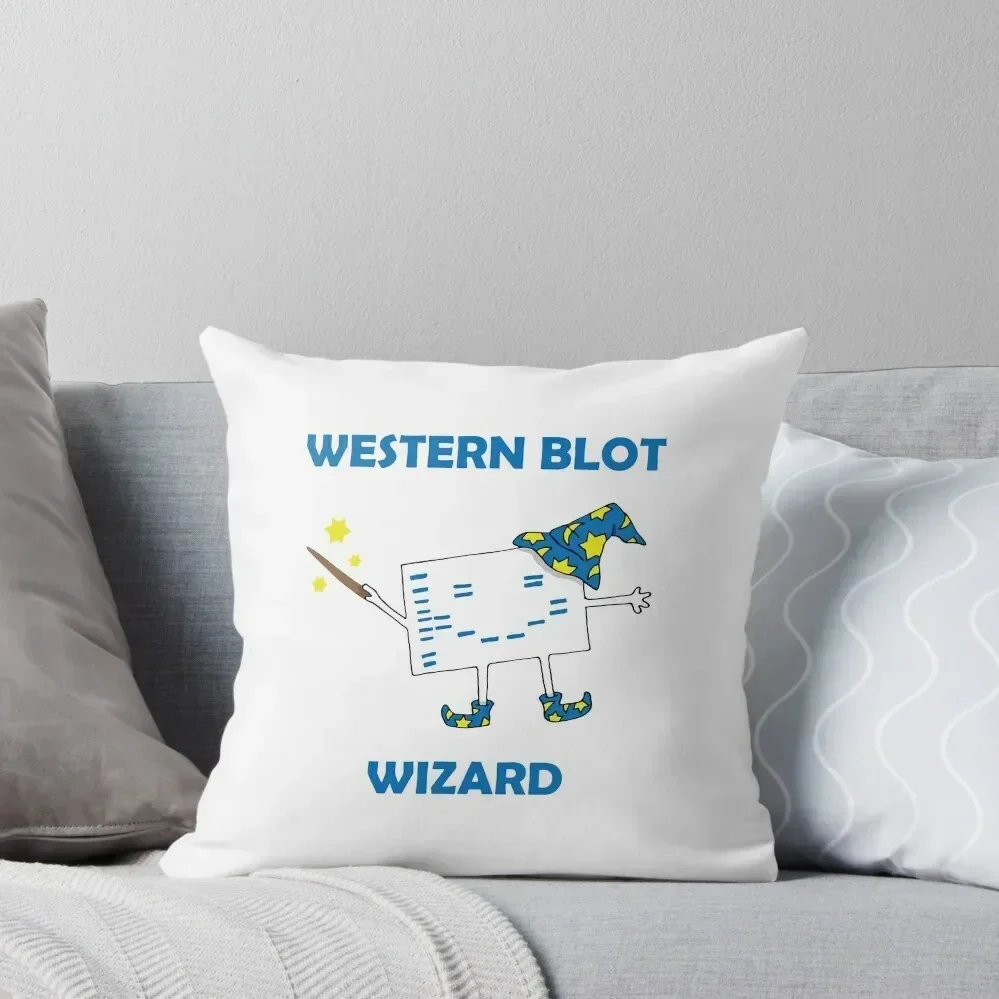 Western Blot Wizard, he loves Cell Biology! Throw Pillow home decor items bed pillows Cushions Home Decor pillow