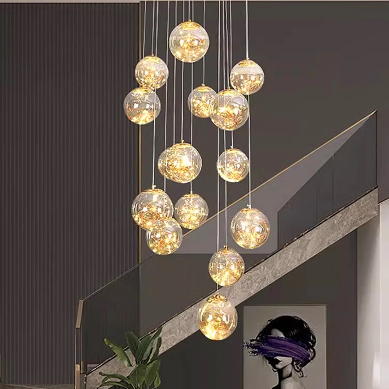 Imagem -05 - Lâmpada de Suspensão do Estilo Nórdico para a Decoração Home Iluminação Interna para a Sala de Jantar Escada para a Sala de Visitas