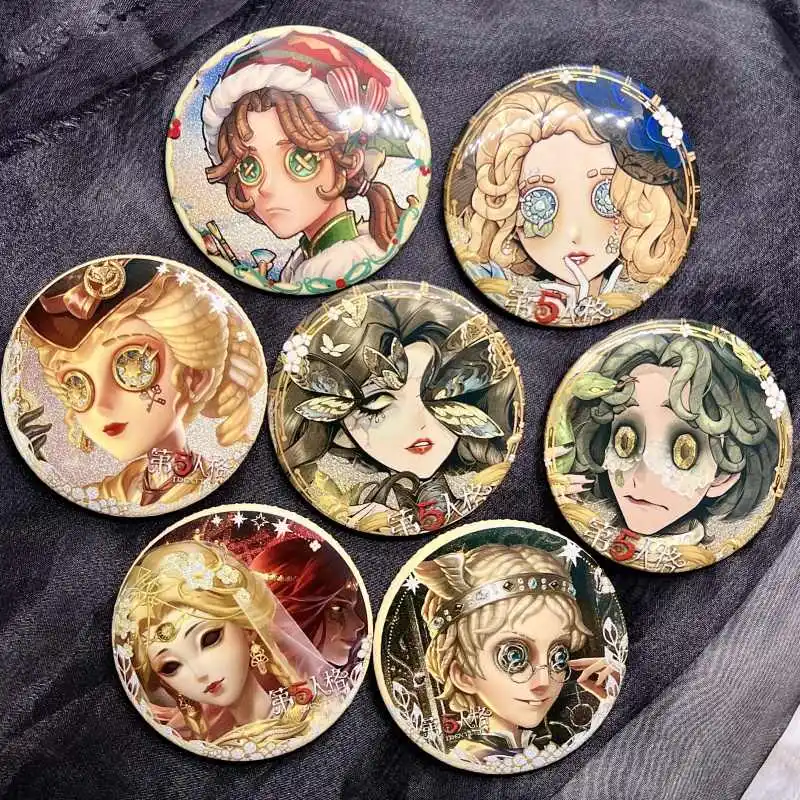 

75 мм Identity V Грейс Киган Аниме Значок Подвеска Украшение Двойная Вспышка Рождественский Подарок Безделушка Коллекция Высокое Качество