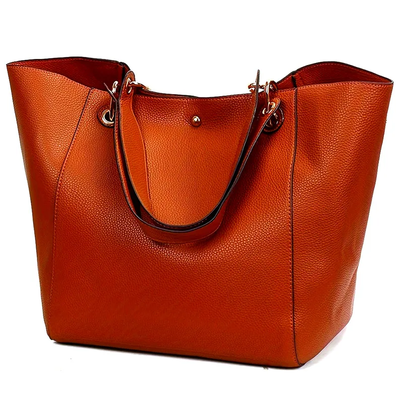 

Женская сумка большой вместимости — модная сумка-ведро из синтетической кожи со съемным плечевым ремнем, золотой фурнитурой и